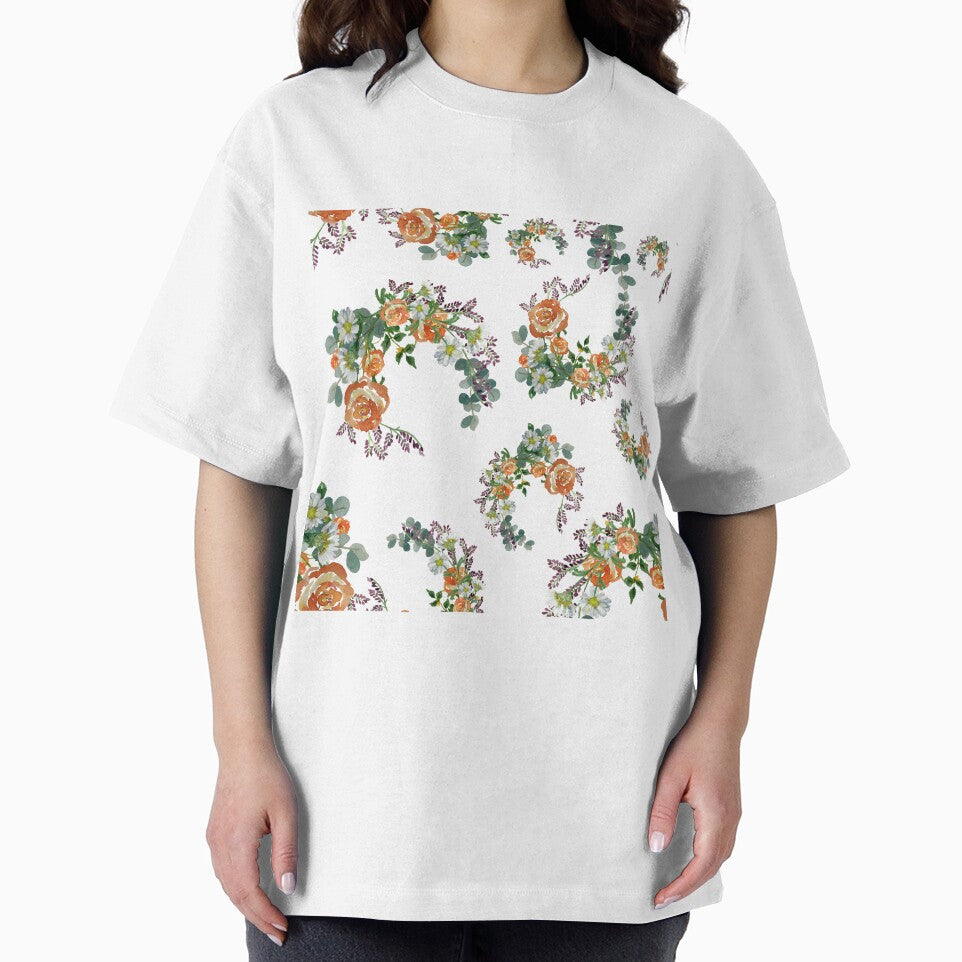 Flower rose daisy branch pattern a watercolor by Yana Mustafina | Boho Soulful Designs