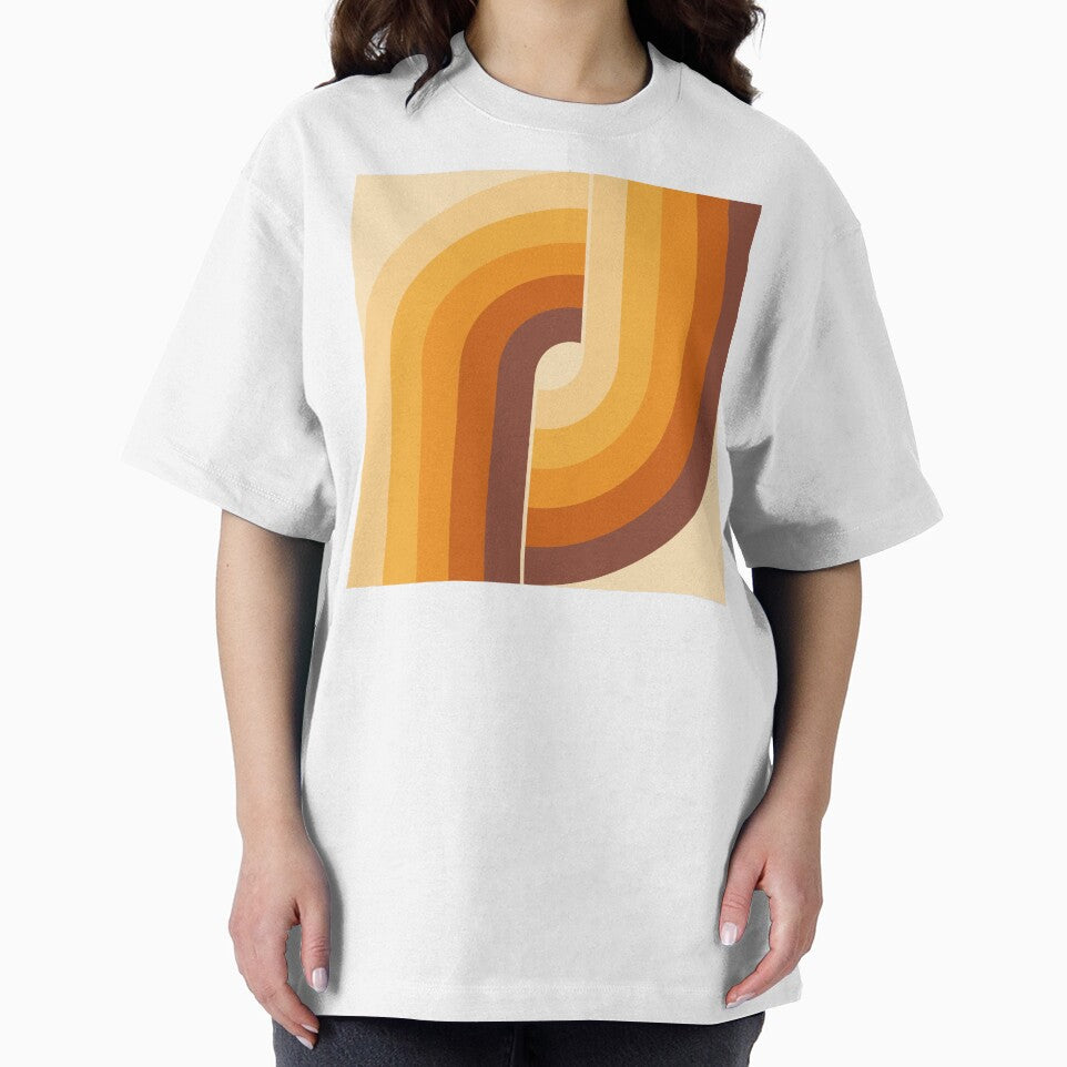 Geometric Retro Vintage Style - Warm brown, orange, yellow by JMgraphic