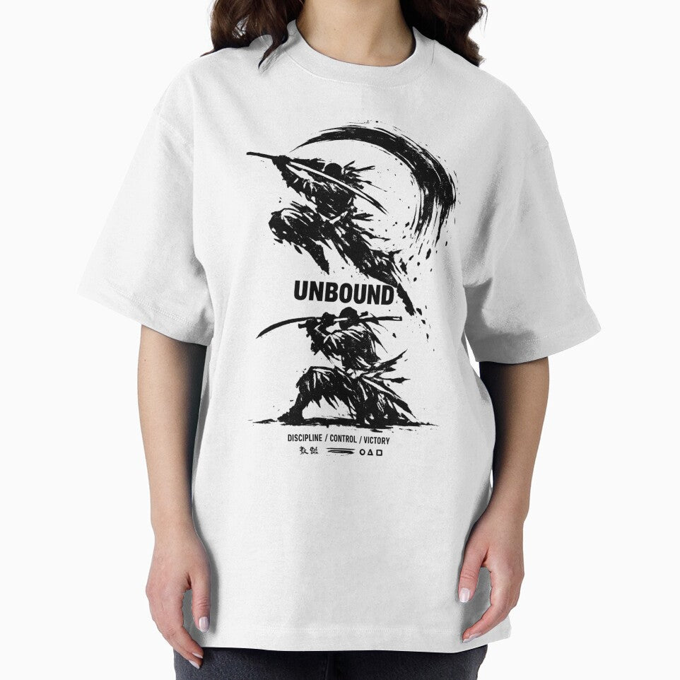 UNBOUND Samurai Combat Streetwear Shirt – Abstract Martial Arts Graphic Tee by JonelCrafts