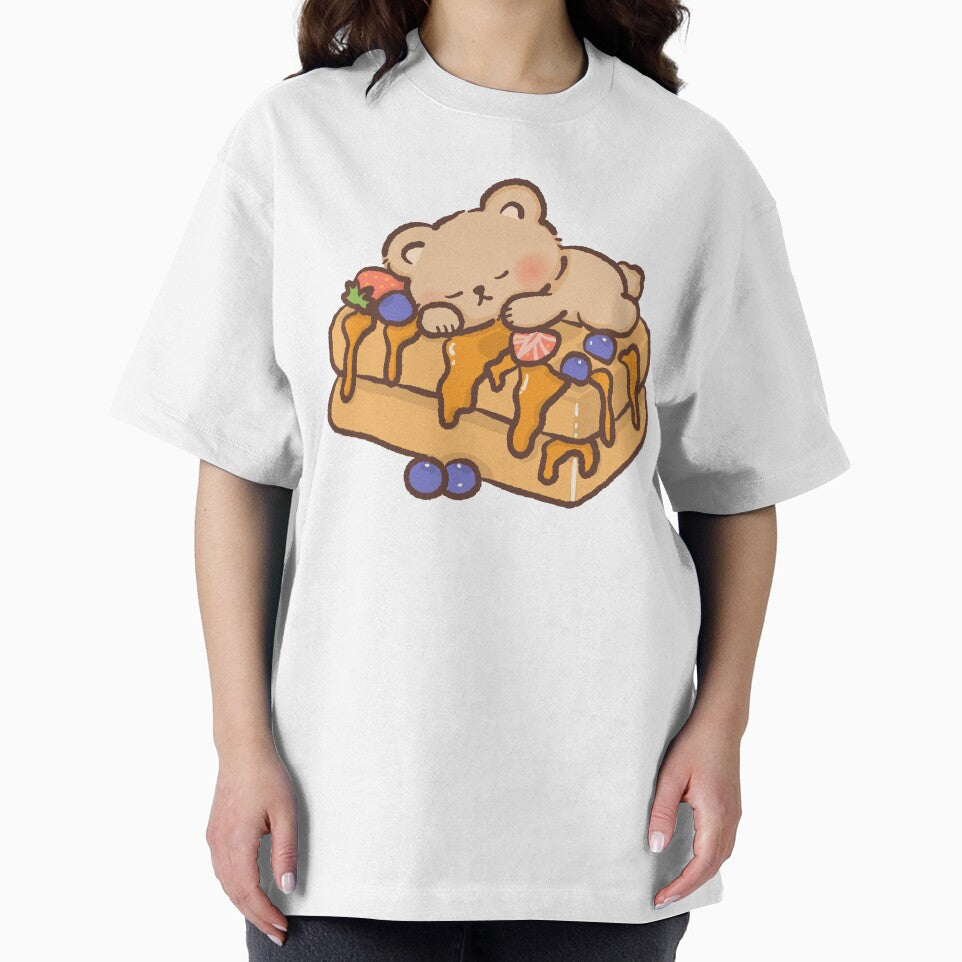 Sleeping Bear on Waffle Illustration by NadirJArt