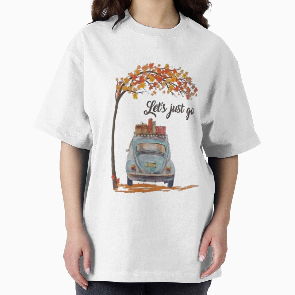 Letter & Car Print T-Shirt, Crew Neck Short Sleeve T-Shirt, Casual Every Day Tops, Women's Clothing by Do-It-Over