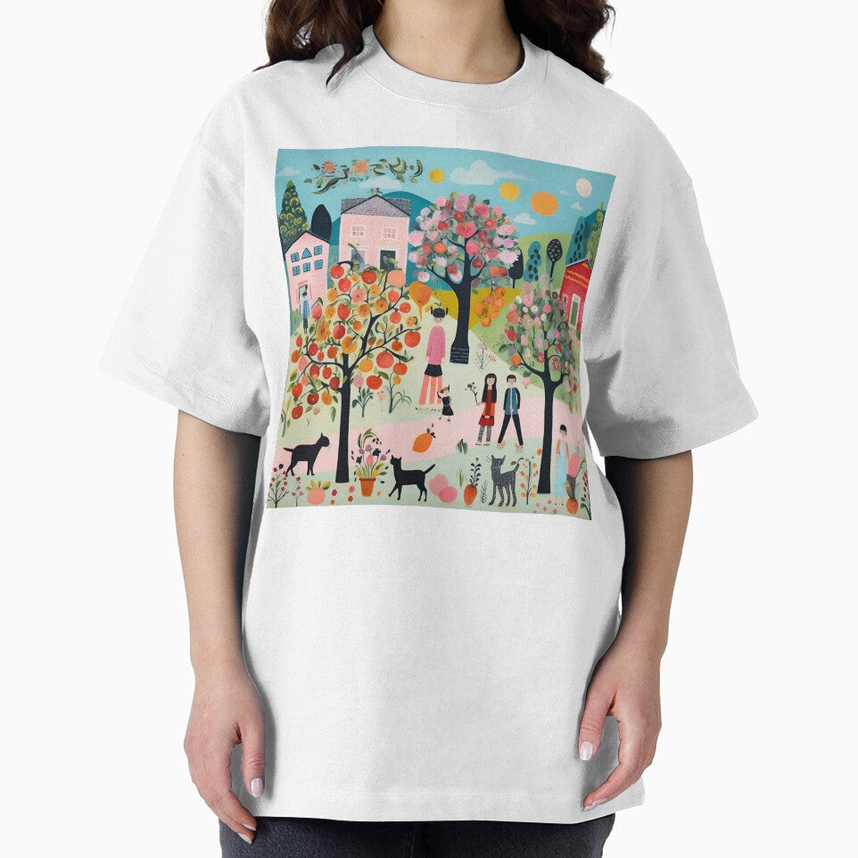 Folk Art Orchard Village by Neika Shimm Designs