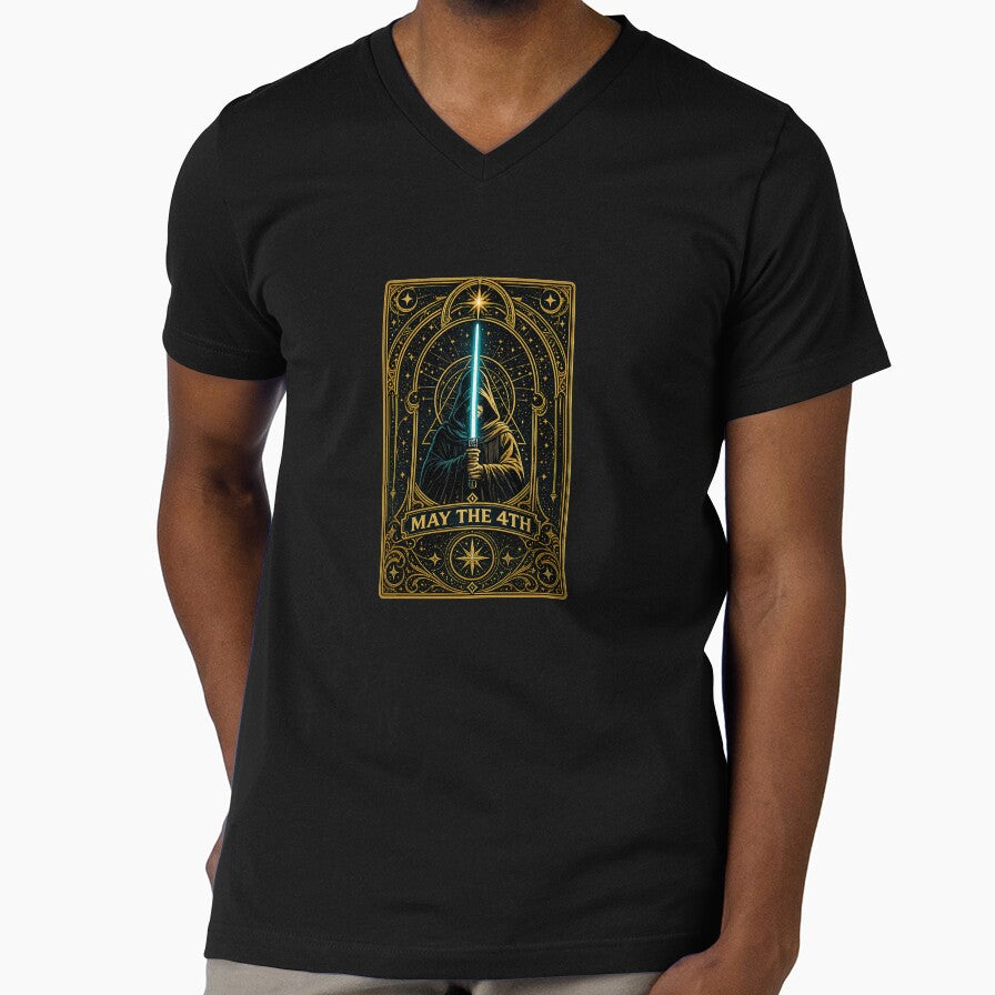 May The Fourth Be With You Mystical Sci-Fi Tarot Card by LumePrint