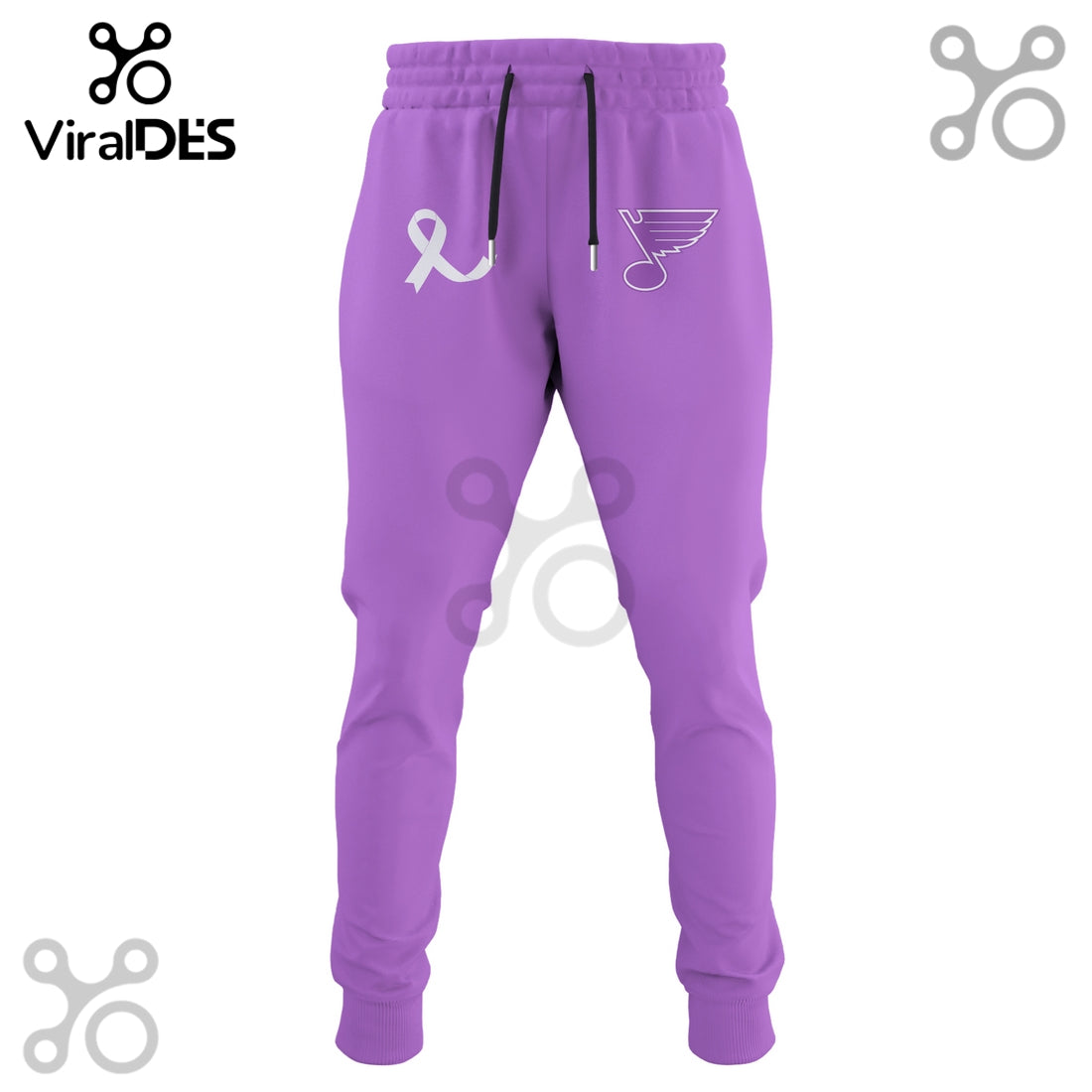 St. Louis Blues Hockey Fights Cancer Purple Ribbon Hoodie