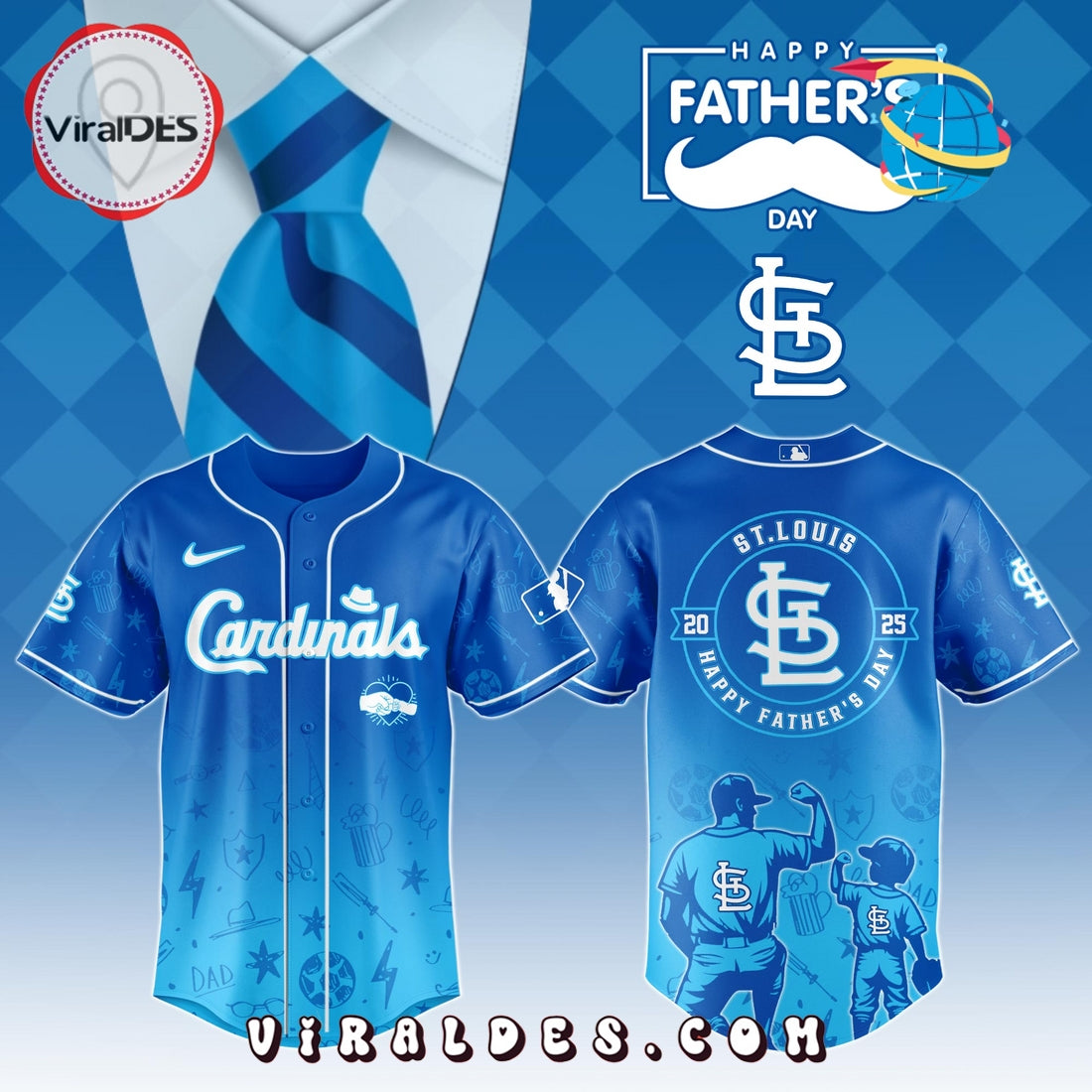 St.Louis Cardinals 2025 Father’s Day Baseball Jersey