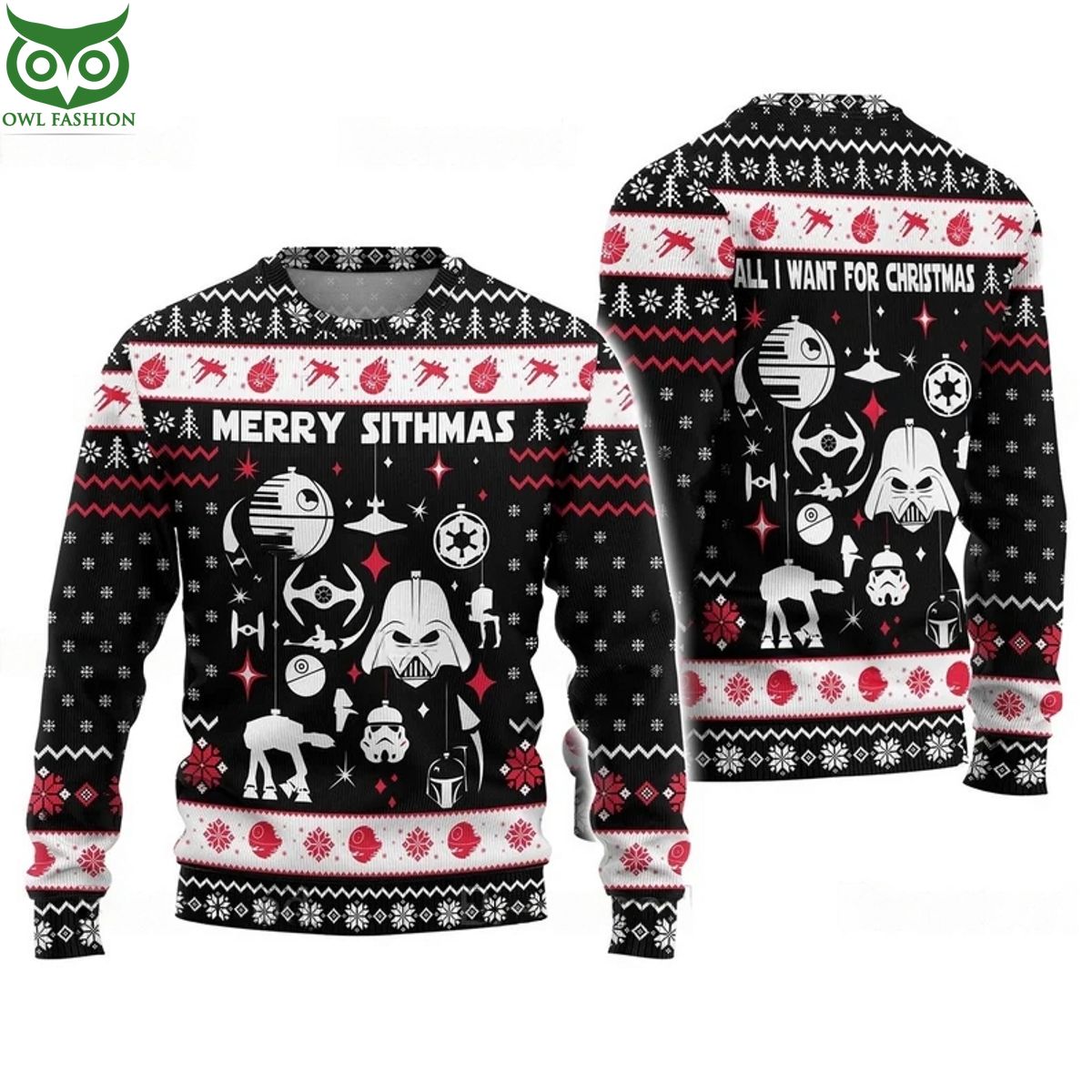 Star War Christmas Black Limited 3D Ugly Sweater Jumper