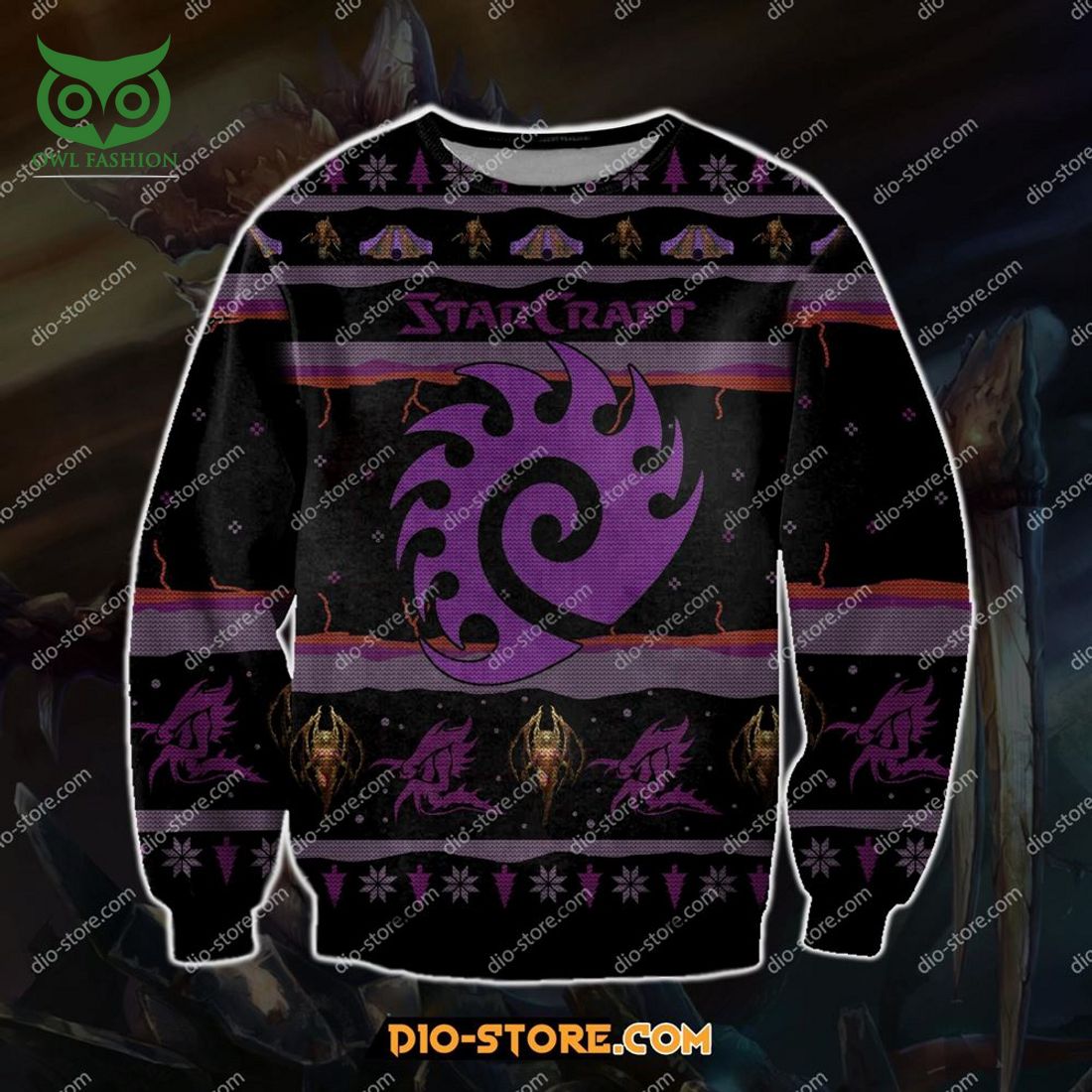 Starcraft 3d Print Knitting Pattern Ugly Sweater Sweatshirt Christmas