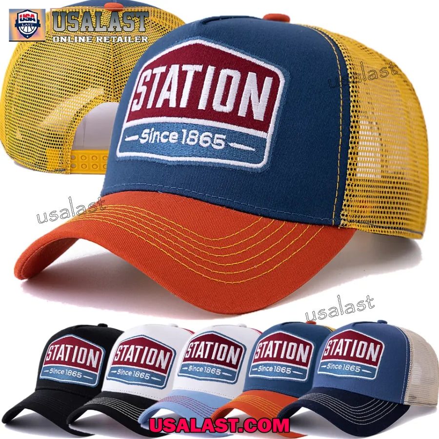 STATION Since 1865 Embroidery Trucker Hat