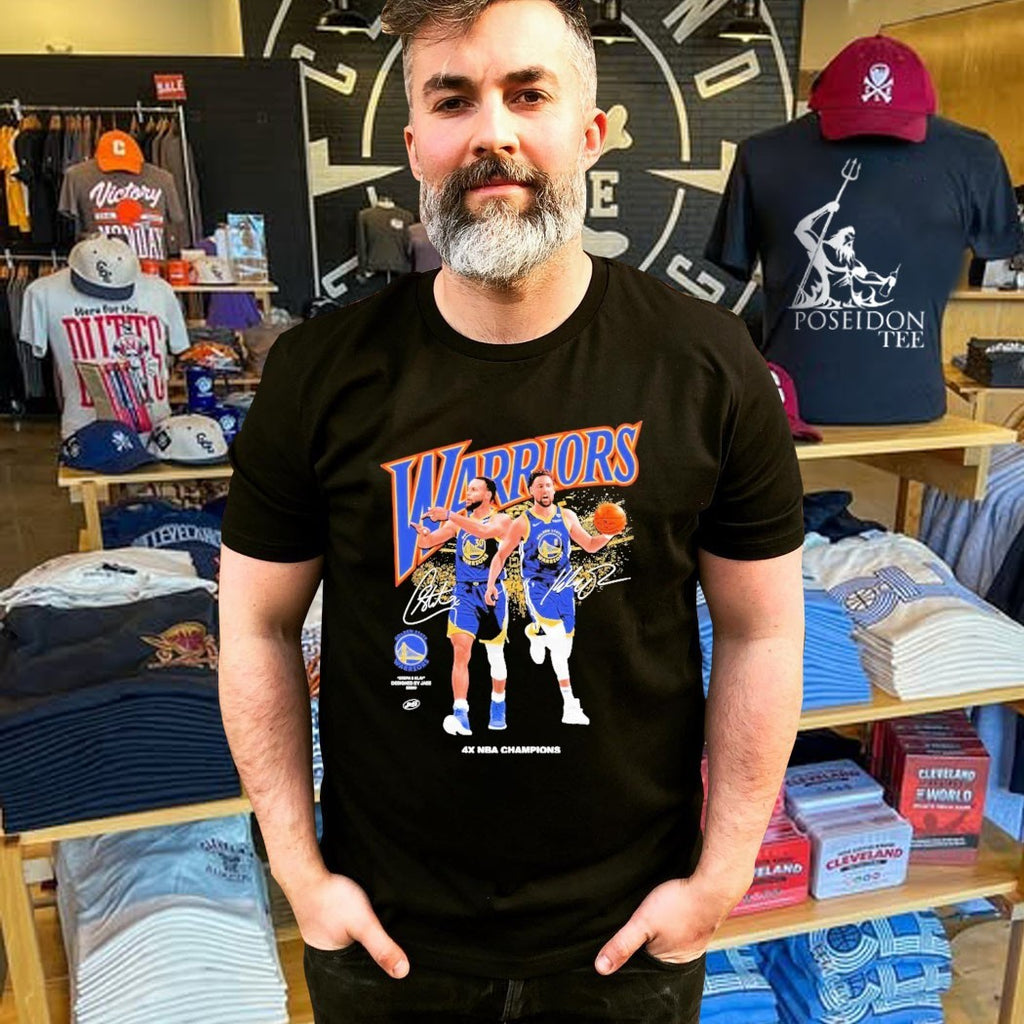 Steph And Klay Designed By Jee 2026 Golden State Warriors 4x Nba Champions T-shirt