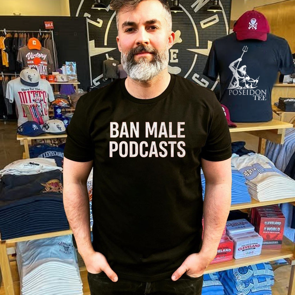 Stephanie Yeboah Ban Male Podcasts T-shirt