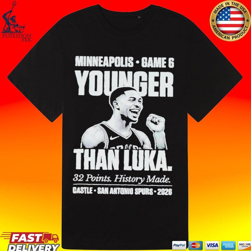 Stephon Castle 32 Points Game Six Historic Spurs Playoffs Record 2026 T-shirt