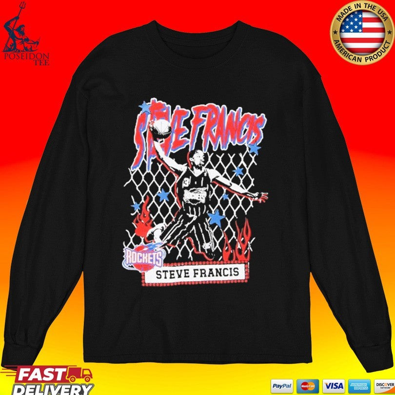 Steve Francis Rockets Steve Francis Nba Mitchell & Ness Nba Street Player Houston Rockets T-shirt