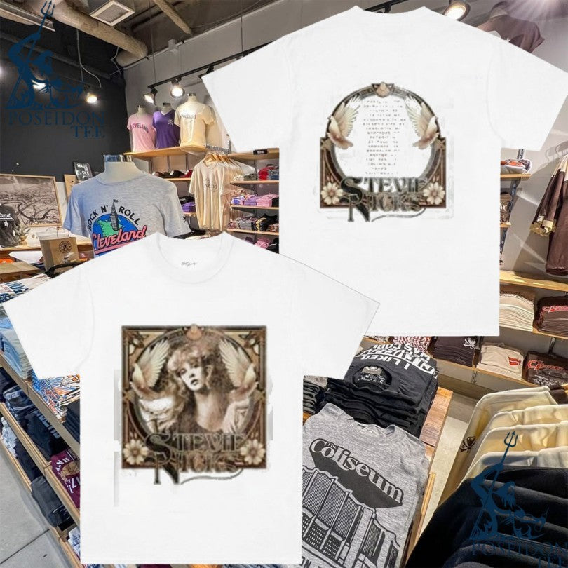 Stevie Nicks Tour 2025 Terracotta Doves Cropped T-shirt