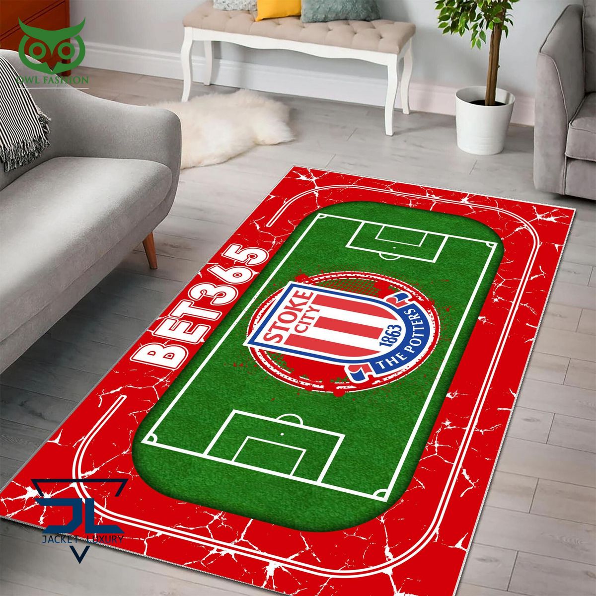Stoke City FC English Football League EFL Premium Carpet Rug