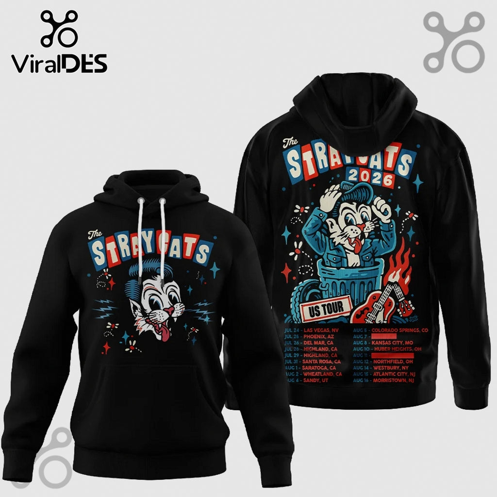 Stray Cats 2026 US Tour Rockabilly Style Premium Graphic T-Shirt