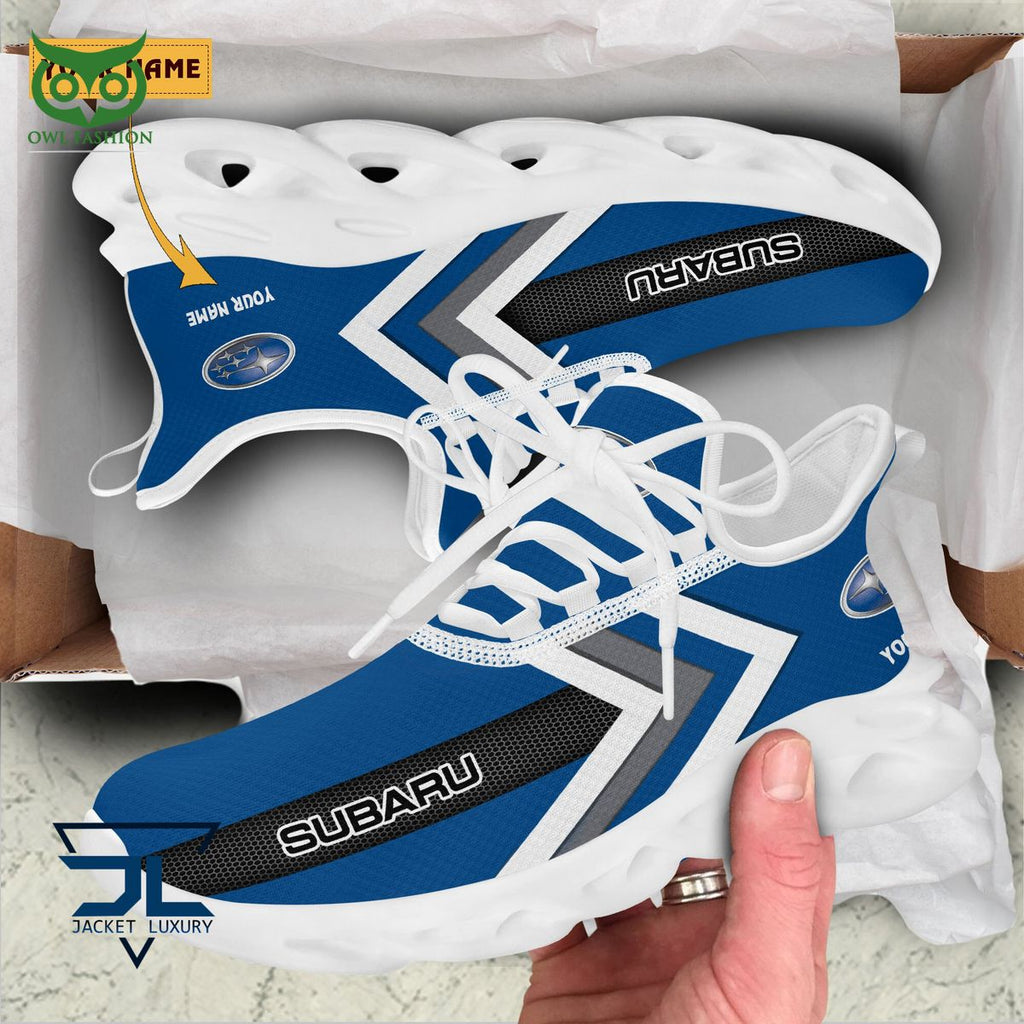 Subaru Car Brand Logo Customized Max Soul Shoes