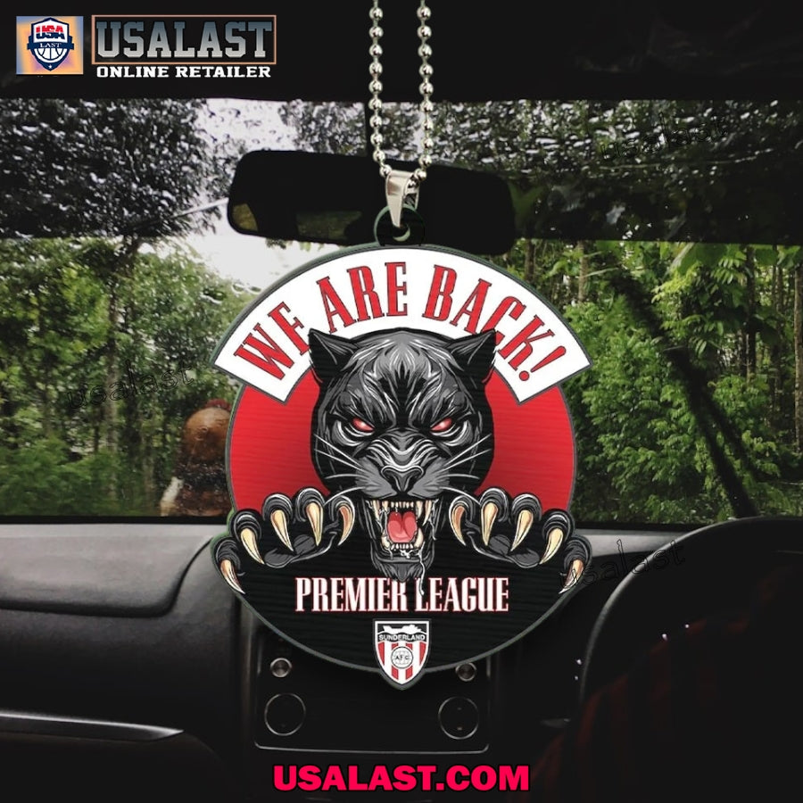 Sunderland AFC We Are Back EPL Car Ornament, Keychain