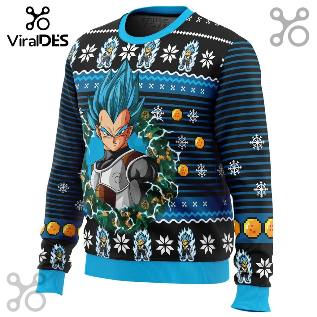 Super Saiyan Blue Vegeta Ugly Sweater 2025