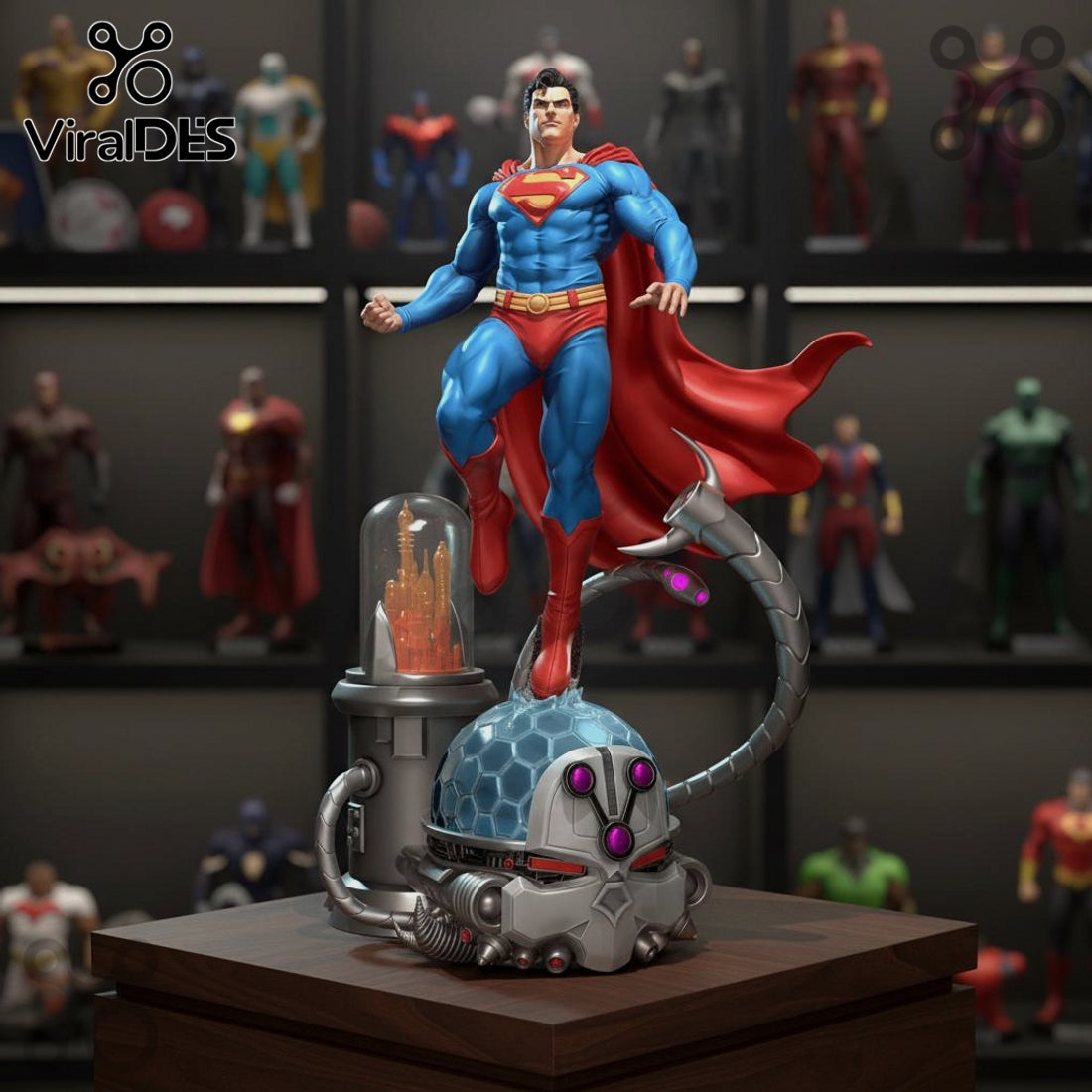 Superman vs Brainiac Premium 3D Statue