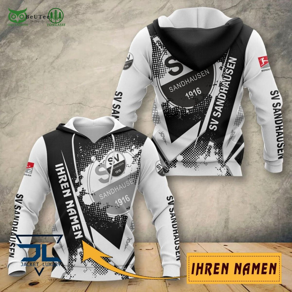 SV Sandhausen Bundesliga Ihren Namen 3D Hoodie Shirt Polo