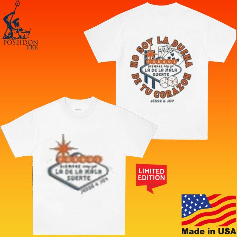 Jesse & Joy No Soy La Duena De Tu Corazon Vegas Cream T-shirt