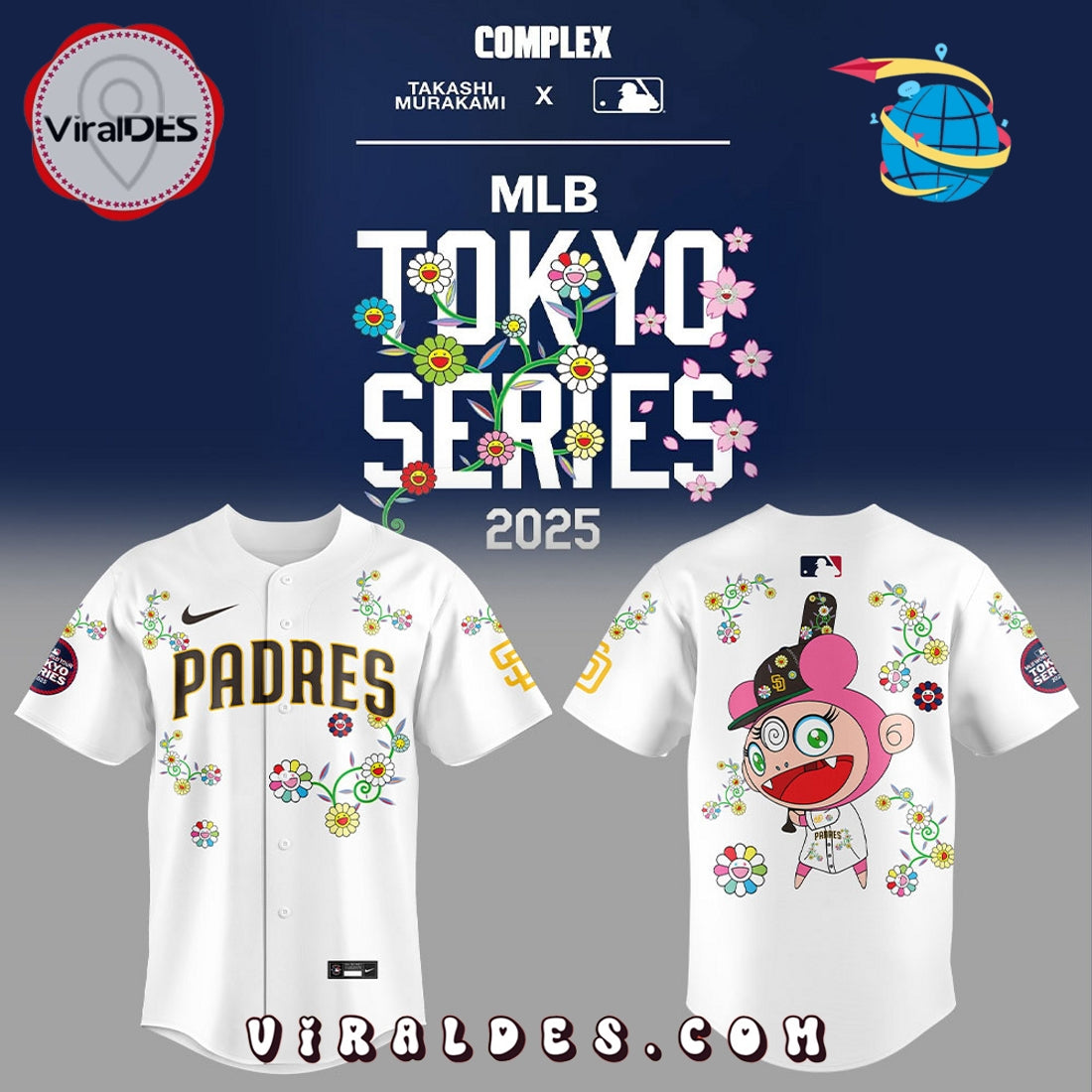 Takashi Murakami Padres x MLB Tokyo Series Baseball Jersey