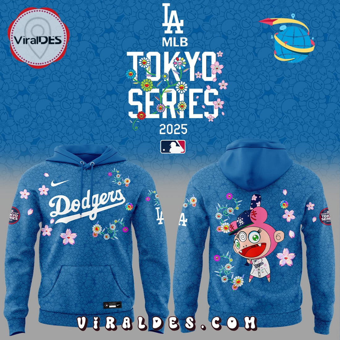Takashi Murakami x Dodgers Tokyo Series Navy Hoodie, Pants
