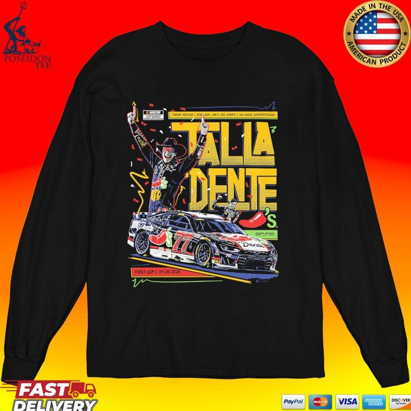 Talla Dente Youth Carson Hocevar First Win Dega T-shirt