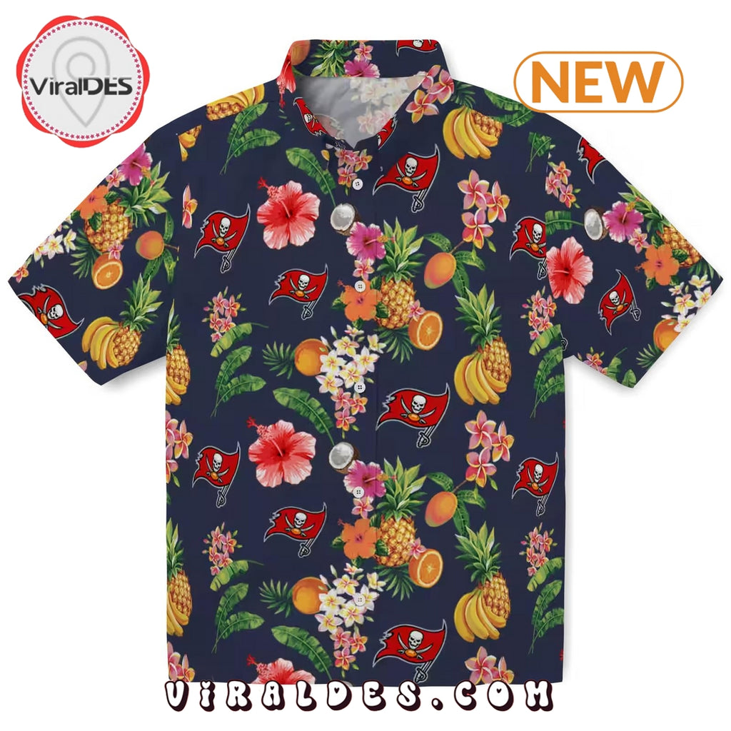 Tampa Bay Buccaneers Hibiscus x Fruit Hawaiian Shirt