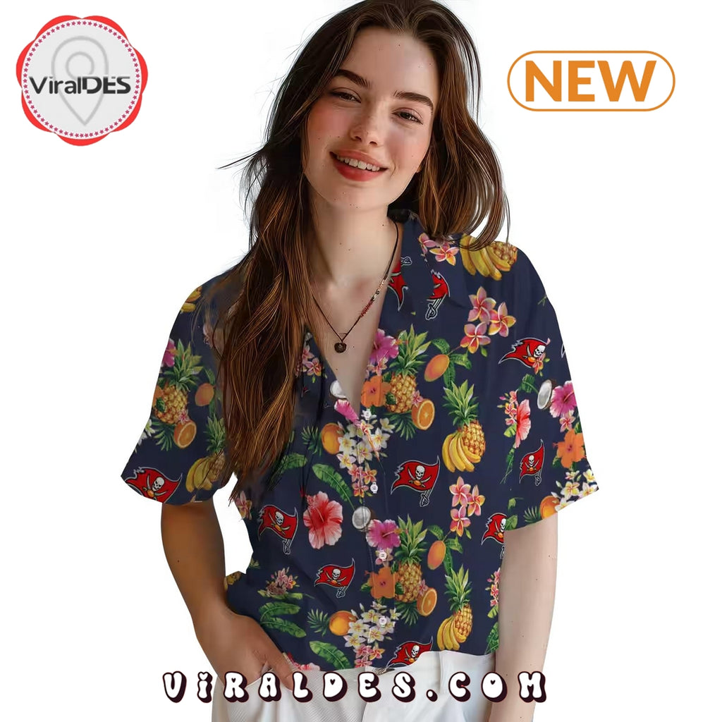 Tampa Bay Buccaneers Hibiscus x Fruit Hawaiian Shirt