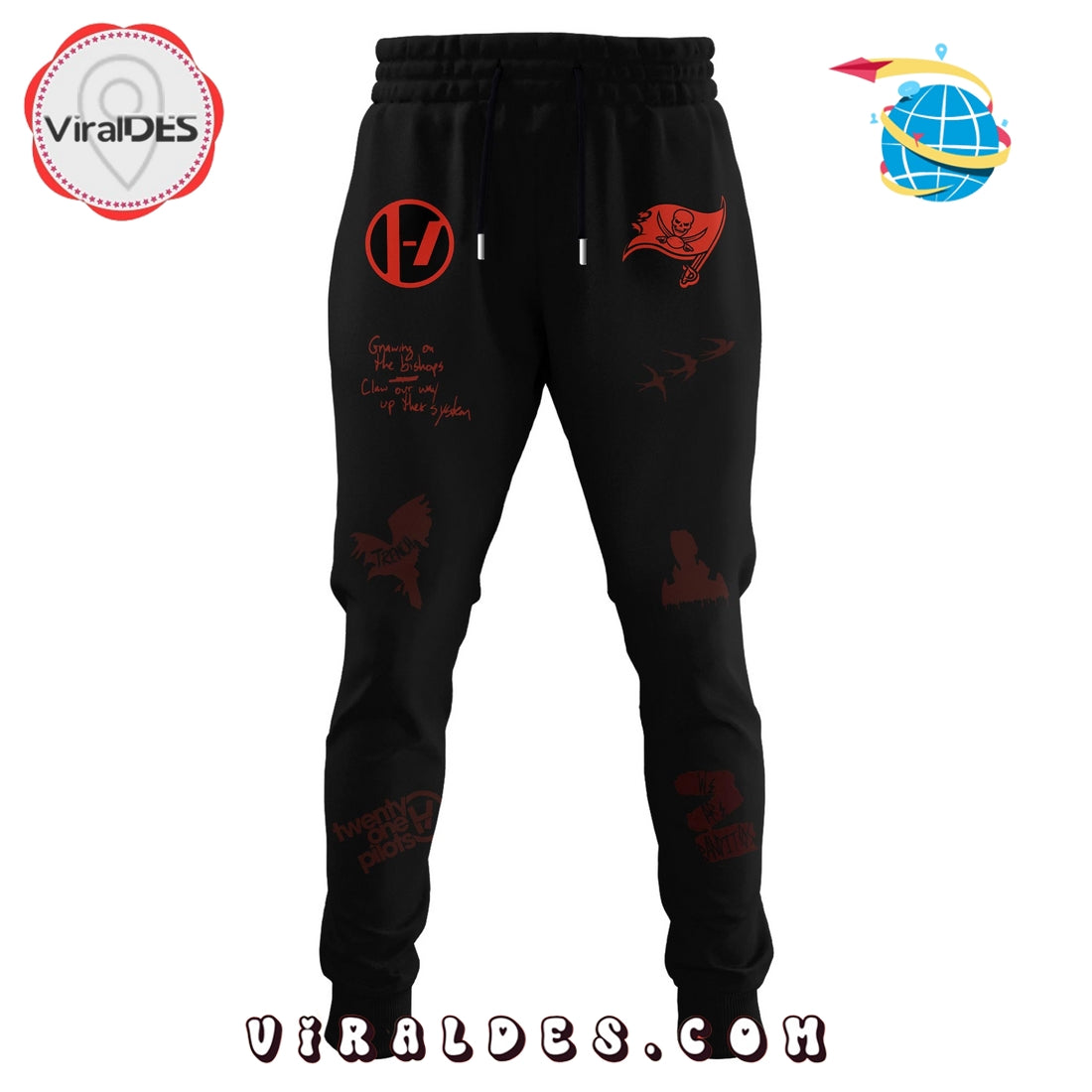 Tampa Bay Buccaneers x Twenty One Pilots Signatures Hoodie, Long Pant