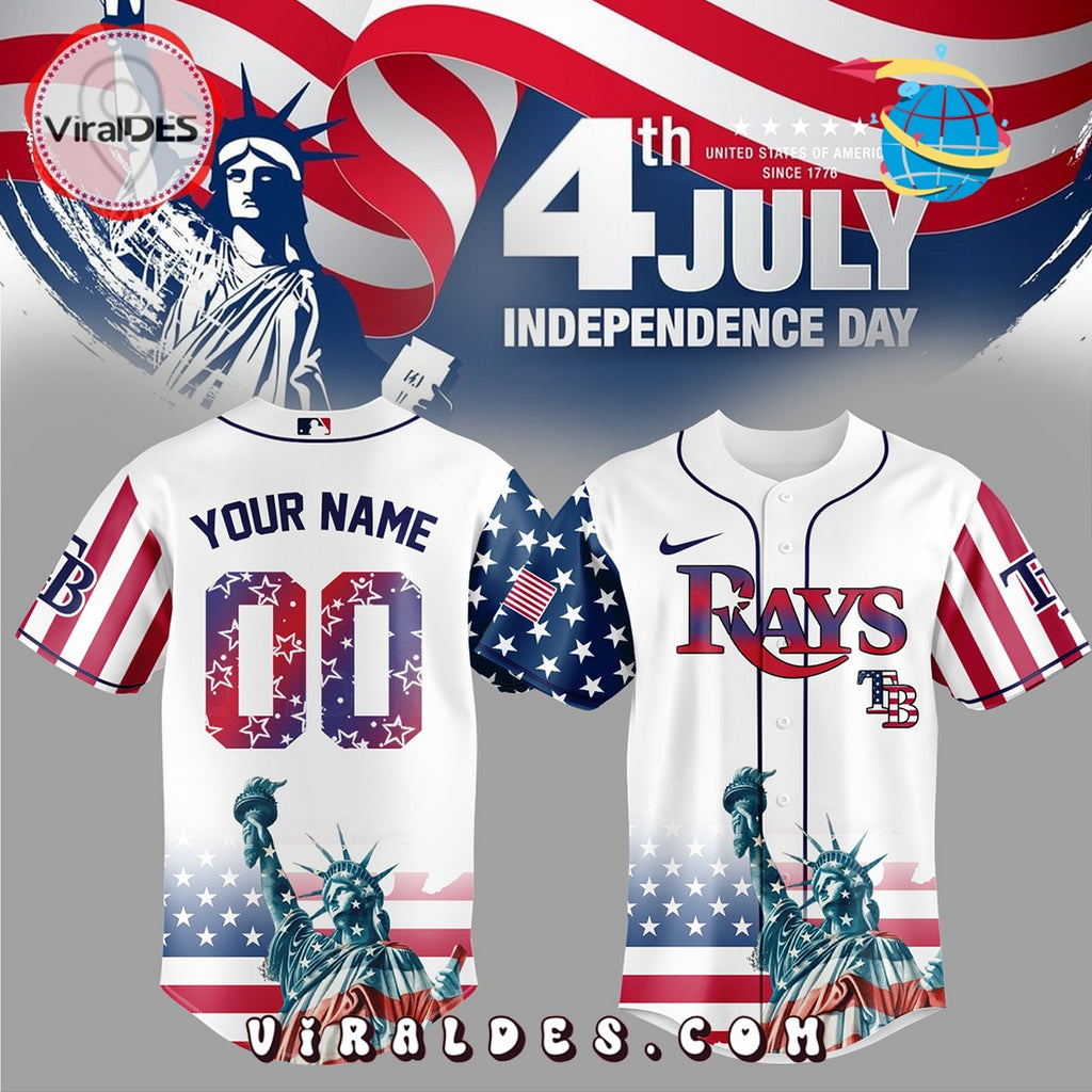 Tampa Bay Rays Custom Independence Day Baseball Jersey