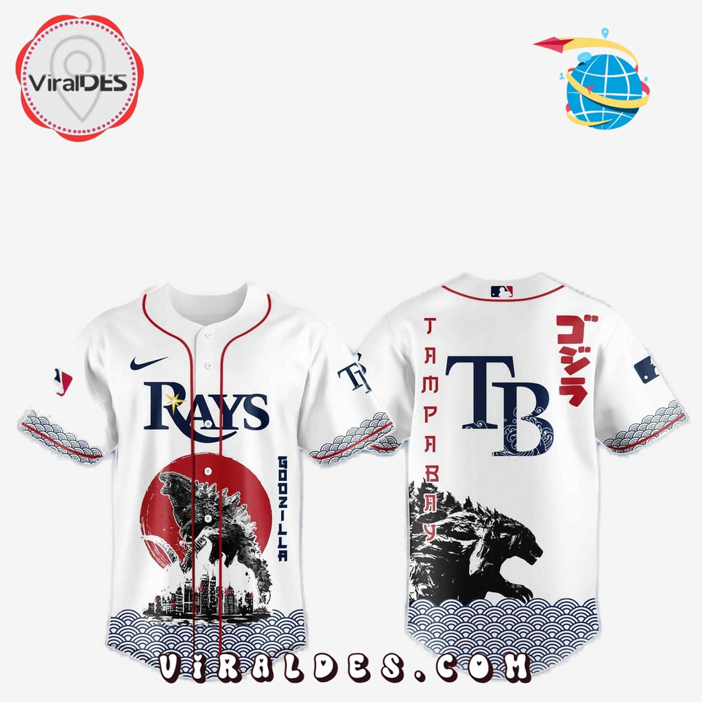 Tampa Bay Rays MLB x Godzilla Baseball Jersey