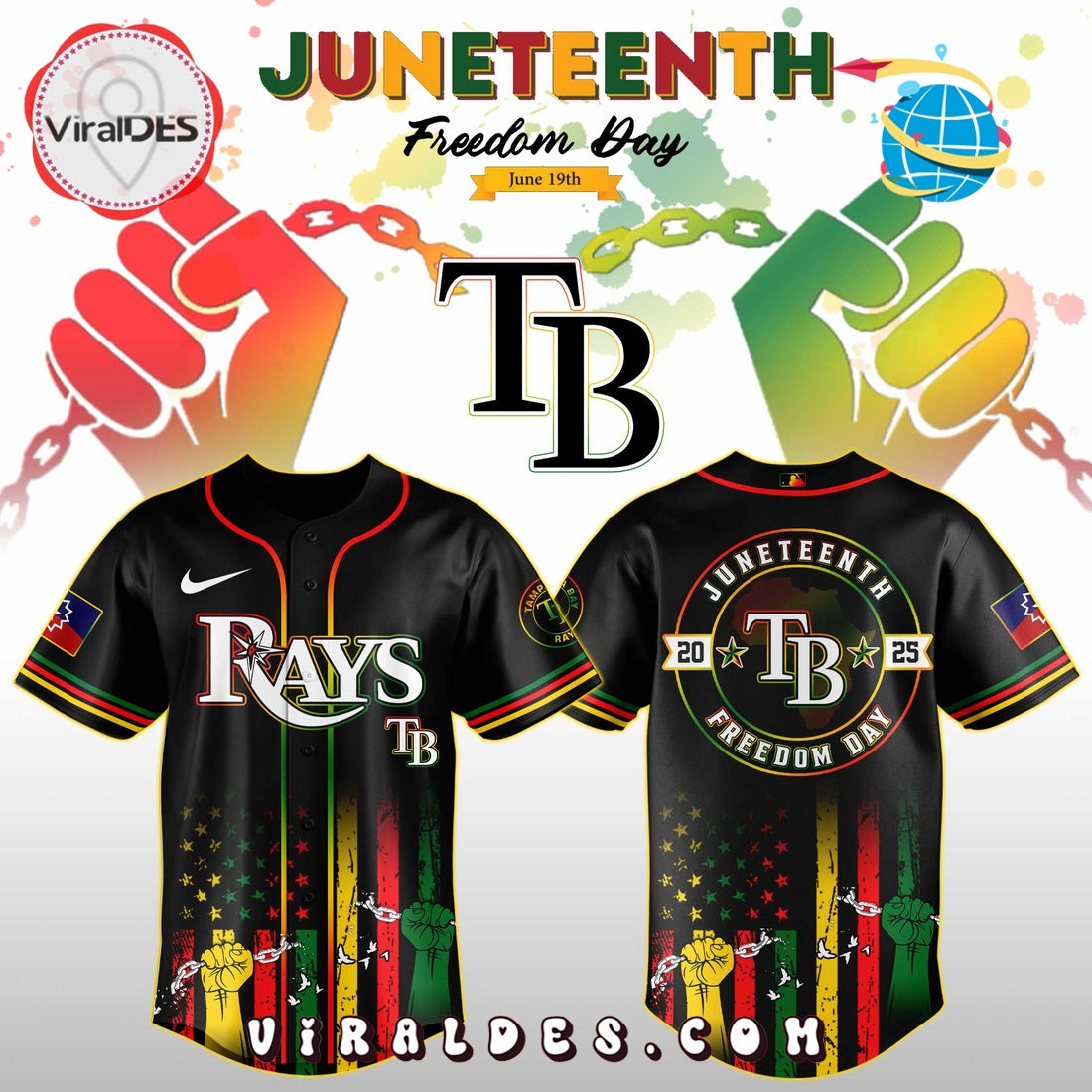 Tampa Bay Rays x 2025 Juneteenth Day Jersey