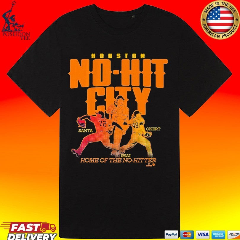 Tatsuya Imai, Steven Okert, & Alimber Santa Houston No-no City Home Of The No Hitter T-shirt
