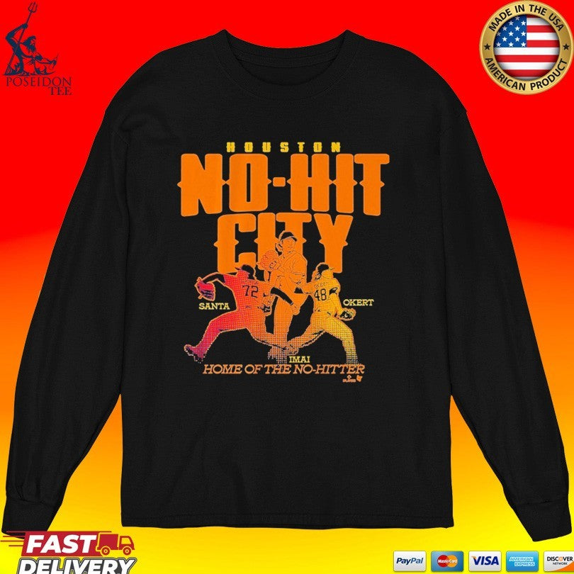 Tatsuya Imai, Steven Okert, & Alimber Santa Houston No-no City Home Of The No Hitter T-shirt