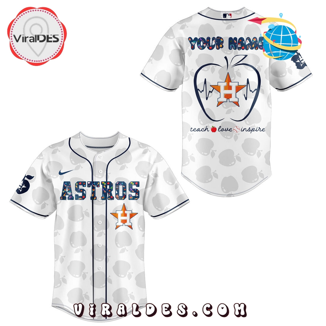 Teacher Appreciation x Houston Astros Baseball Jersey