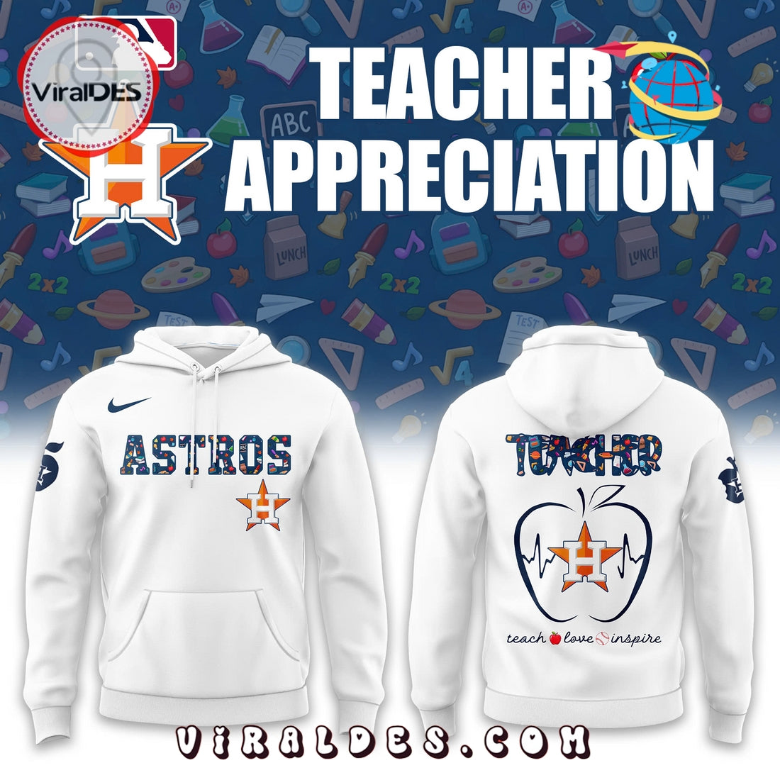 Teacher Night x 2025 Houston Astros Hoodie, Long Pants