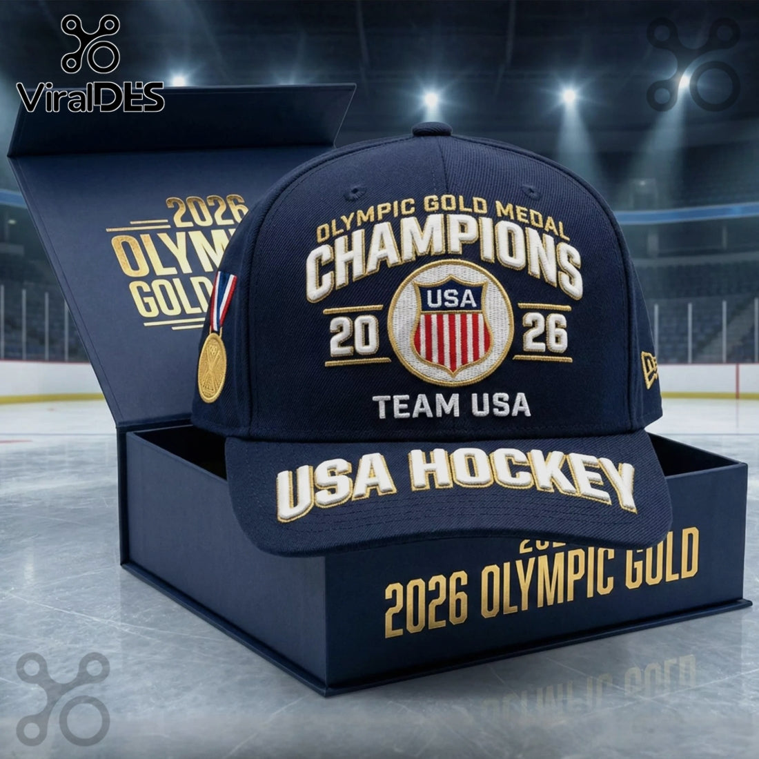 Team USA Hockey 2026 Olympic Gold Medal Champions Cap