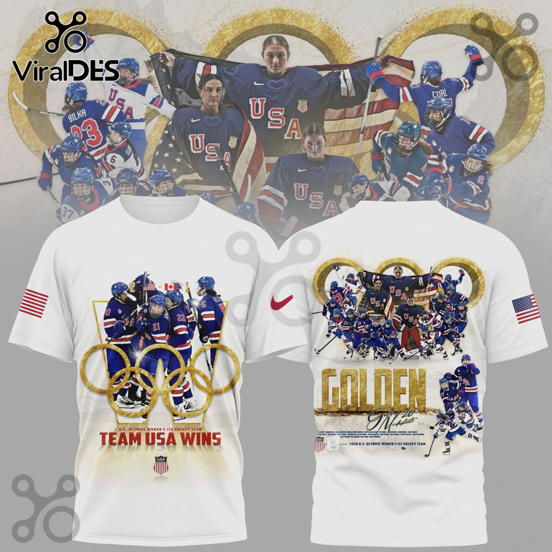Team USA Ice Hockey – Olympic Golden Moments Premium Graphic Shirt