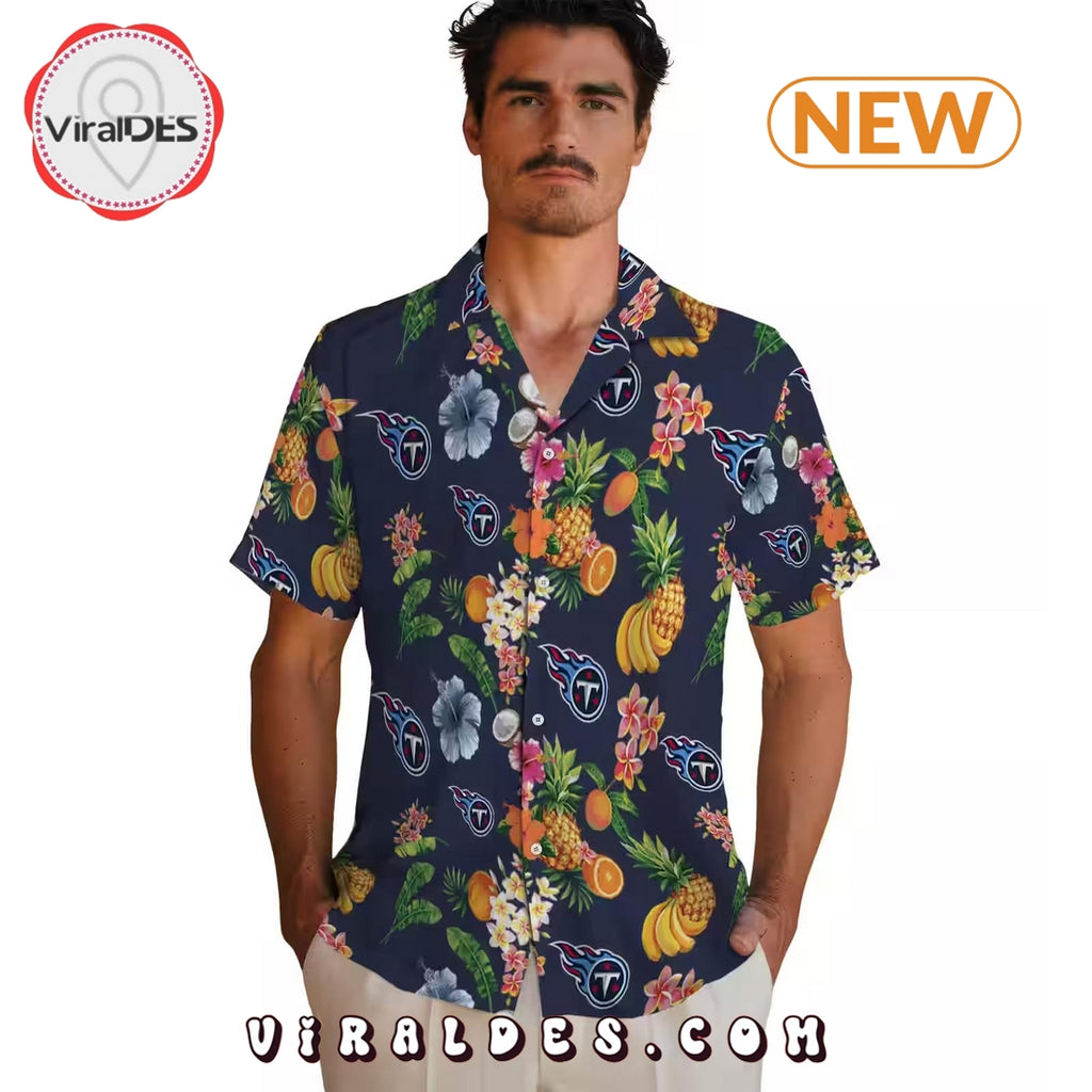 Tennessee Titans Hibiscus x Fruit Hawaiian Shirt