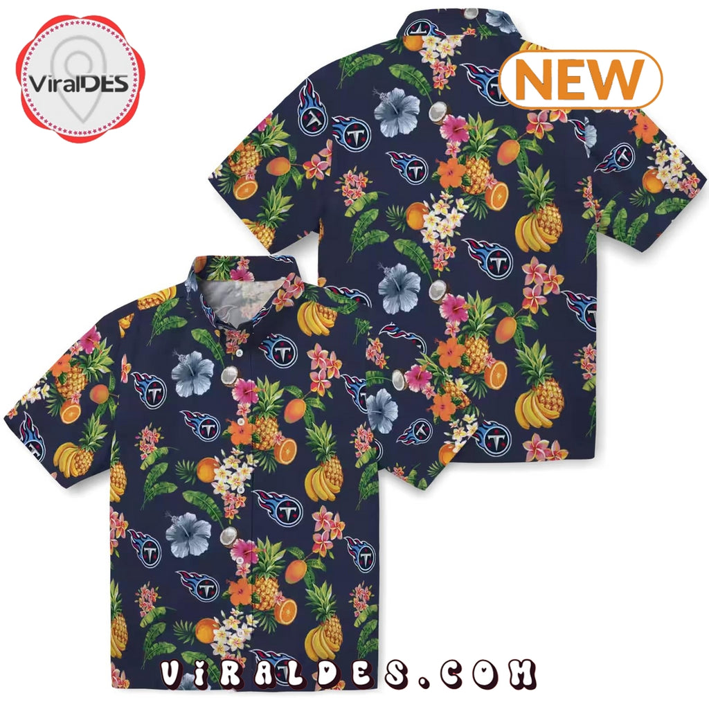 Tennessee Titans Hibiscus x Fruit Hawaiian Shirt