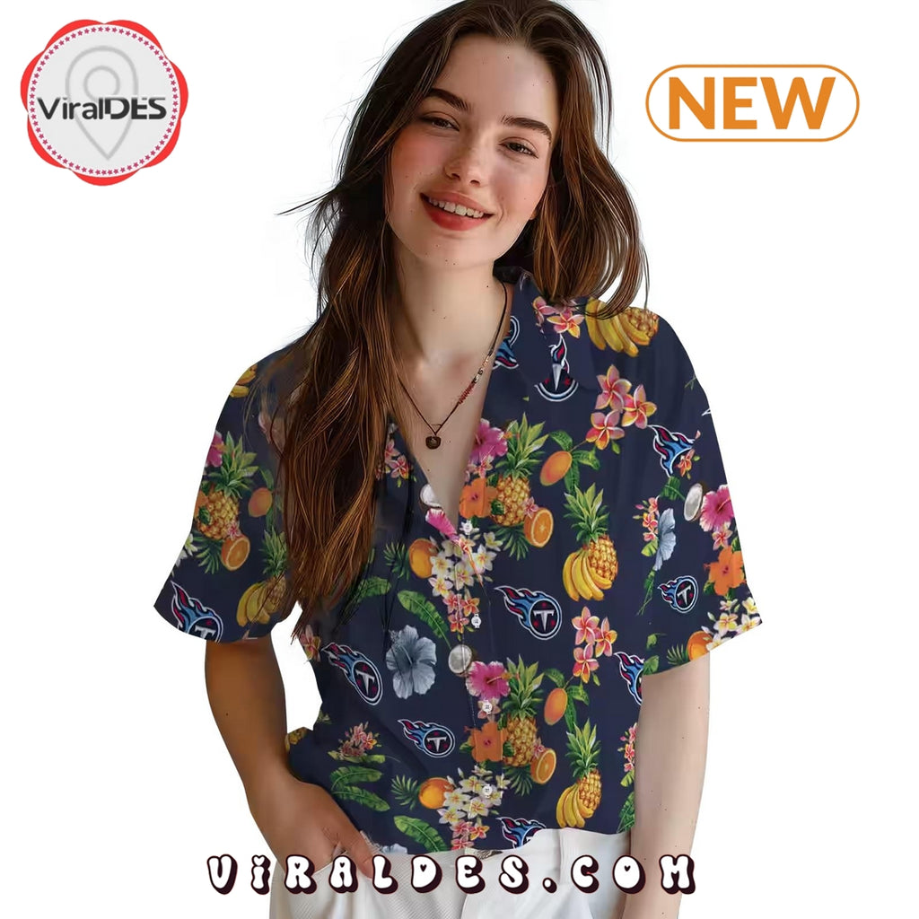 Tennessee Titans Hibiscus x Fruit Hawaiian Shirt