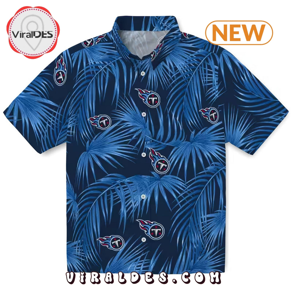 Tennessee Titans Leafy Palms Hawaiian Shirt