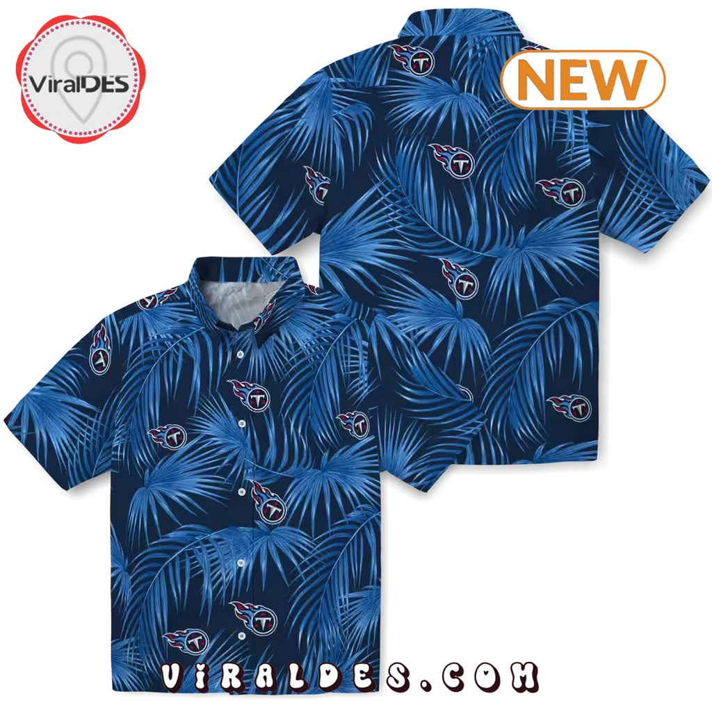 Tennessee Titans Leafy Palms Hawaiian Shirt