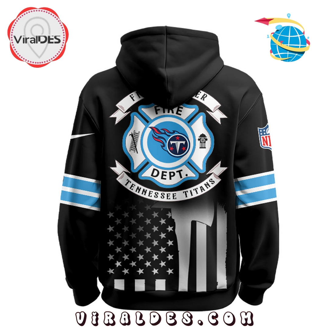Tennessee Titans x Firefighter Appreciation Night Game Hoodie 2025