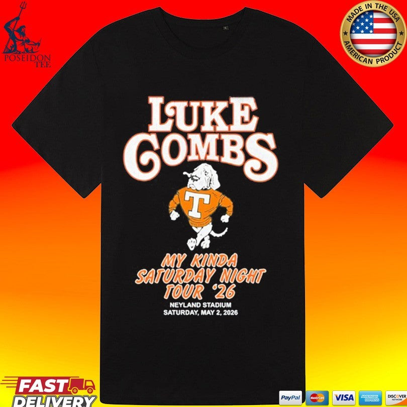 Tennessee Volunteers X Luke Combs My Kinda Saturday Night Tour Neyland Stadium Knoxville Tn May 2 2026 T-shirt