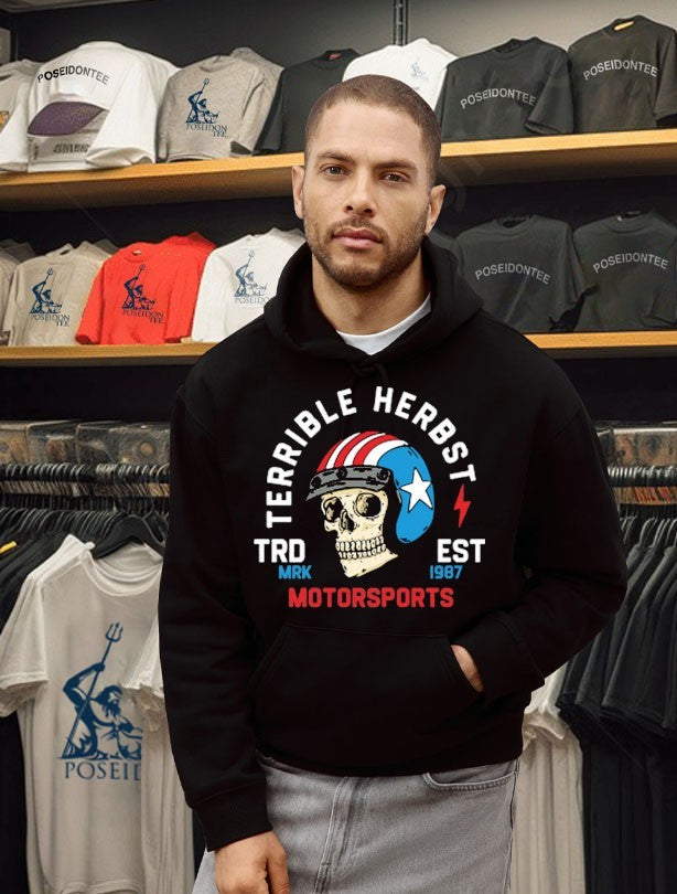 Terrible Herbst Motorsports American Est 1987 Skull T-shirt