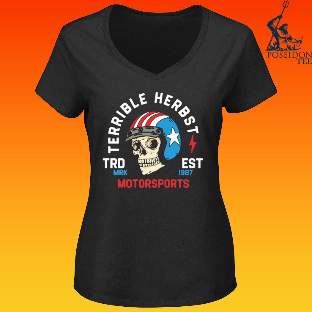 Terrible Herbst Motorsports American Est 1987 Skull T-shirt