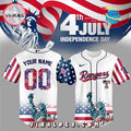 Texas Rangers Custom Independence Day Baseball Jersey